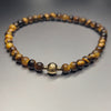 SIGNATURE TIGER EYE handcrafted bracelet with 4mm tiger eye & 14k solid gold