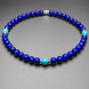 MARINERO LAPIS LAZULI & TURQUOISE handcrafted bracelet with 4mm lapis lazuli & turquoise / sterling silver