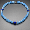 MARINERO AQUAMARINE & LAPIS LAZULI handcrafted bracelet with 4mm aquamarine & lapis lazuli / sterling silver